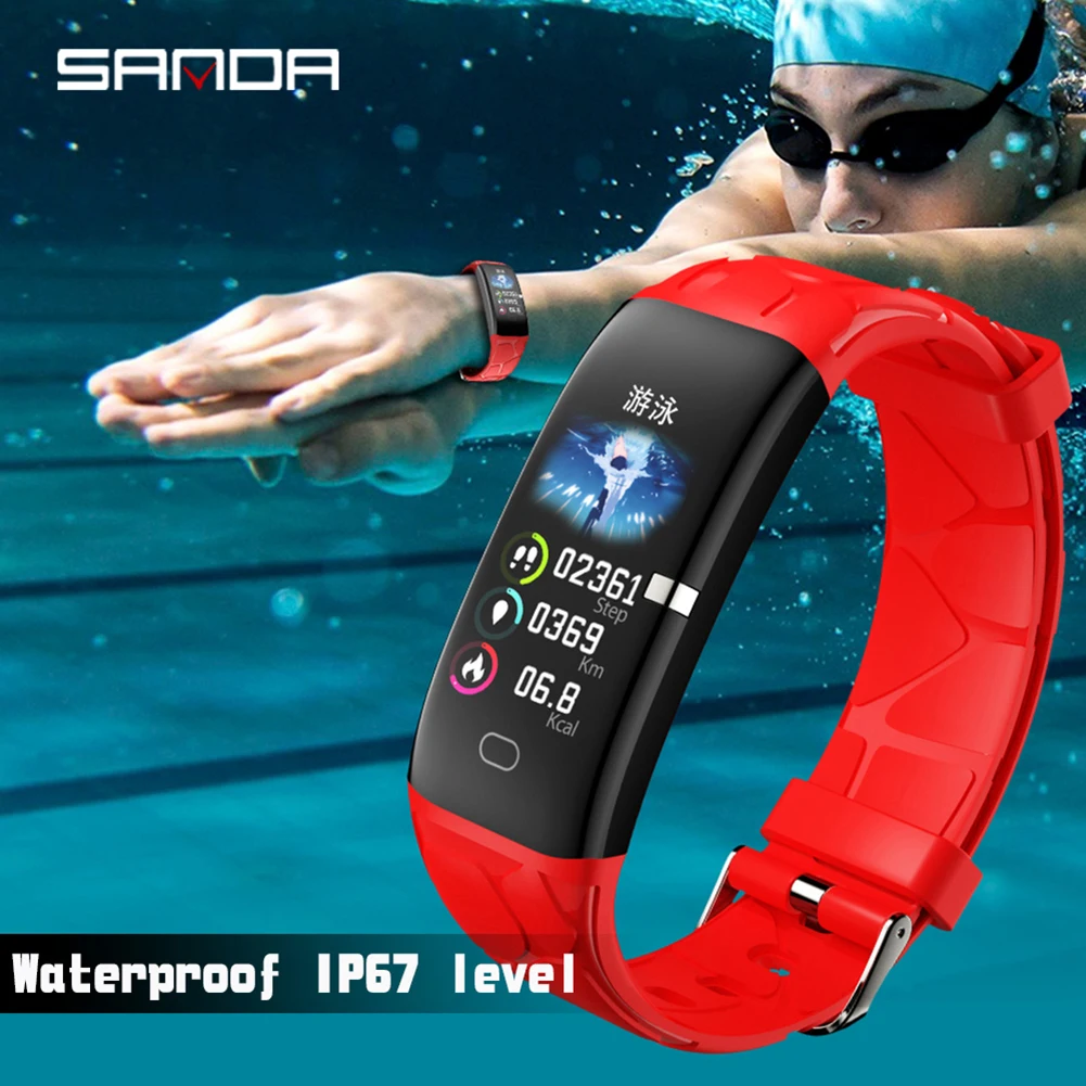 Watch SANDA Smart Watch Bluetooth Touch Screen Music Control Health Tracker Message Reminder Smart Wristwatch Compatible