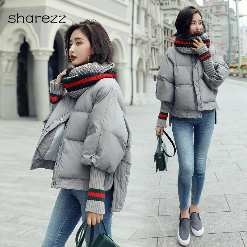 2019 зимняя женская куртка короткая парка верхняя одежда стеганая теплая хлебная