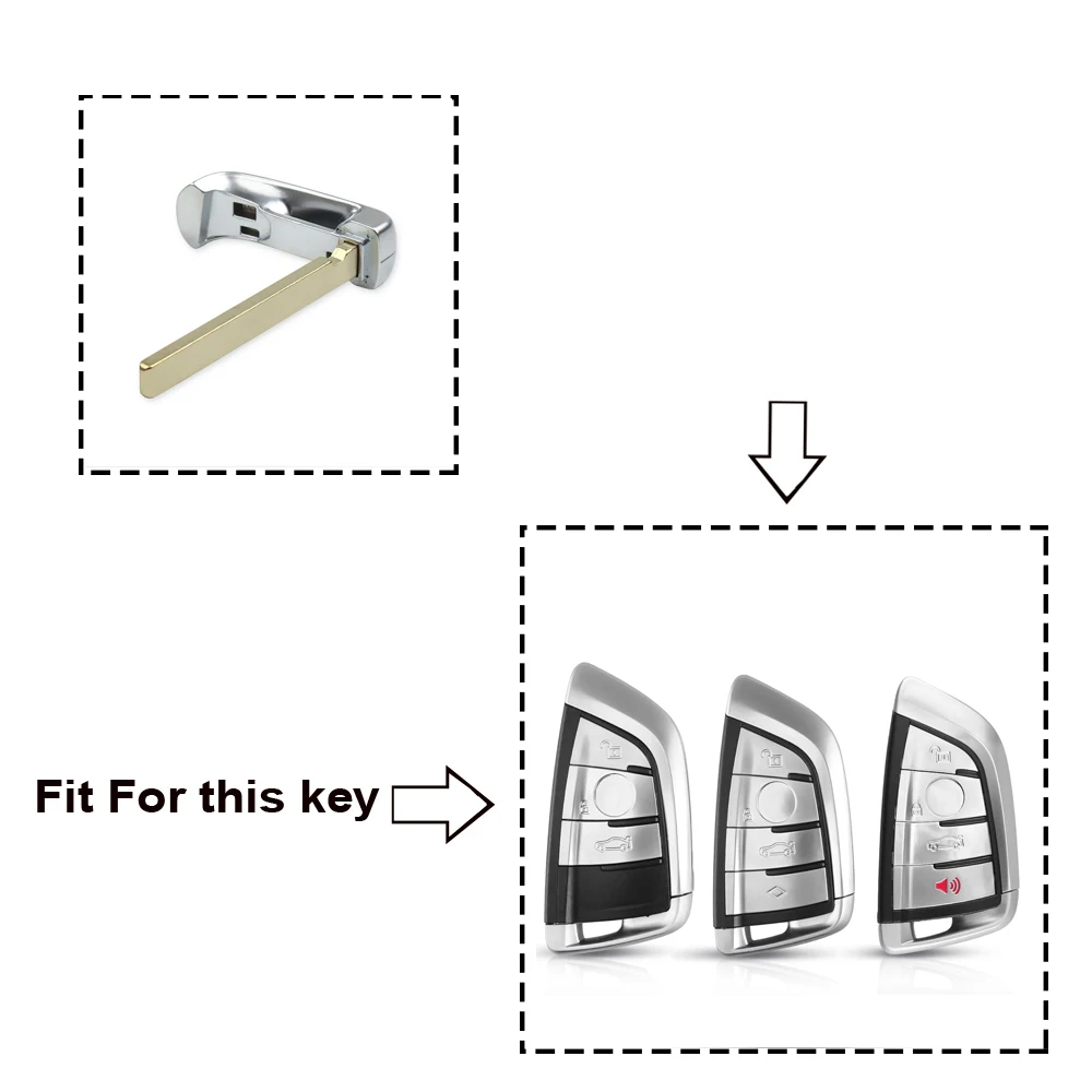 Dandkey Замена дистанционный умный вставкой запасной Аварийный ключ лезвие для BMW X5 X6 серии F, автомобильные аксессуары, брелок чистое нерезаное лезвие
