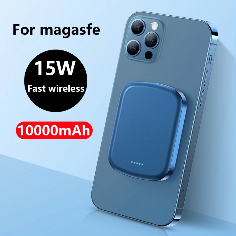 10000mAh Magnetic Wireless power Bank For magsafe powerbank charger For apple iphone12 12pro max mini External auxiliary battery
