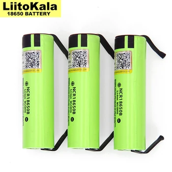 

Genuine/Original 6-30PCS Liitokala New NCR18650B 3.7V 3400mAh 18650 rechargeable lithium battery for battery+DIY nickel piece