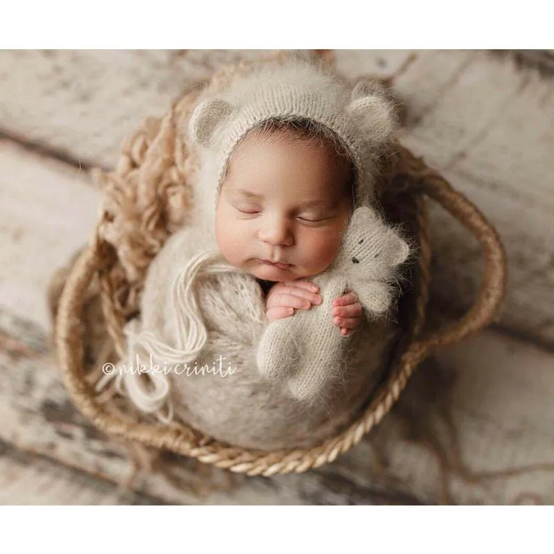 New newborn photography basket props flower basket woven basket baby photo shoot baby studio accessories