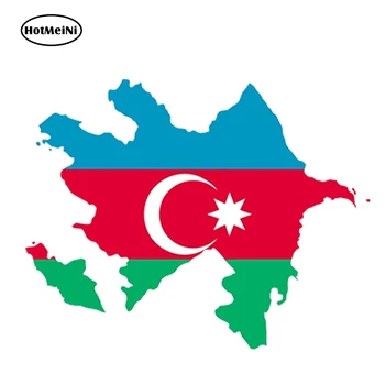

HotMeiNi 13cm x 11.2cm Car Styling Azerbaijan Map Flag Car Sticker Silhouette Helmet Car Fridge Door Waterproof Accessories