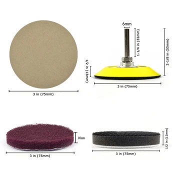 

Kit Sandpaper Pad Scouring Clotha Cushion Accessories Equipment Polishing