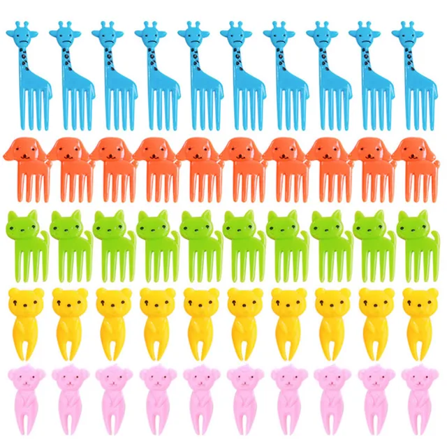 Picks Kids Fortoothpicks Ebéd Bento Állati Nyárs Előételek Villák Doboz Gyümölcs Fogpiszkáló Kis Kiegészítők Aranyos Mini Botok