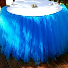 1 шт. DIY скатерть из тюля, Тюлевая юбка для стола, свадебные украшения для свадебного торжества, вечерние украшения для детского душа, домашний текстиль, Новинка