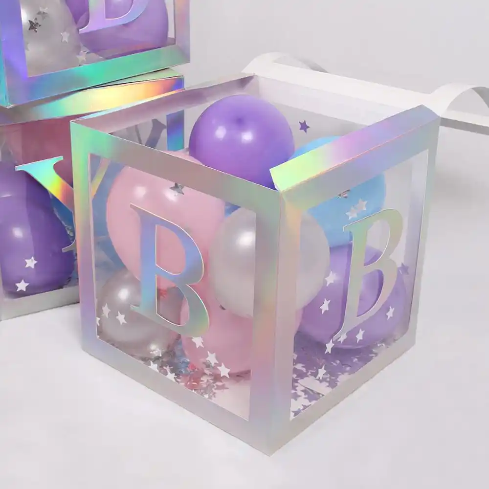 English name alphabet transparent box decoration Storage ...