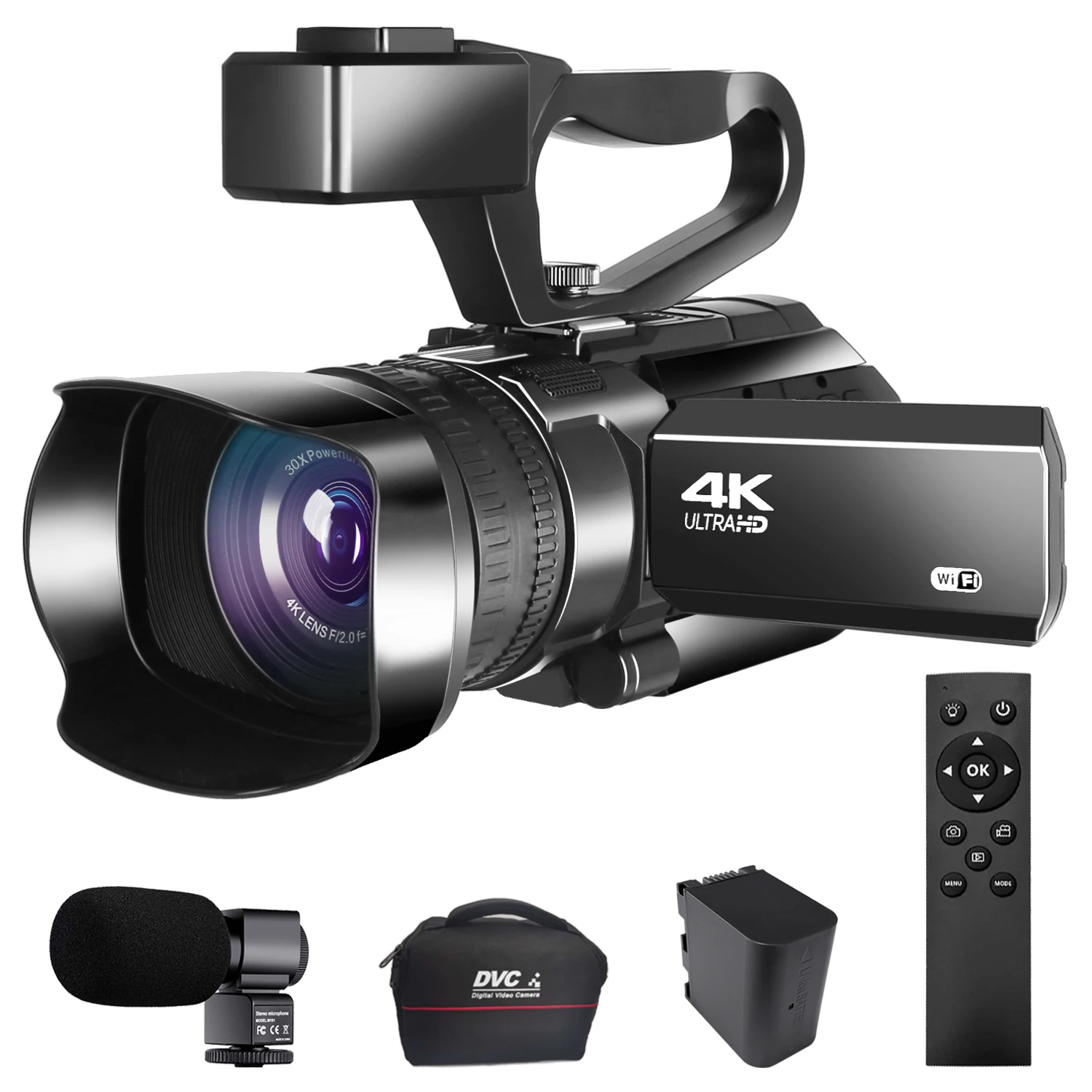 4k Digital Video Camera Youtube Live Streaming 30x Zoom Vlogging Camcorder 48mp cam For Wifi