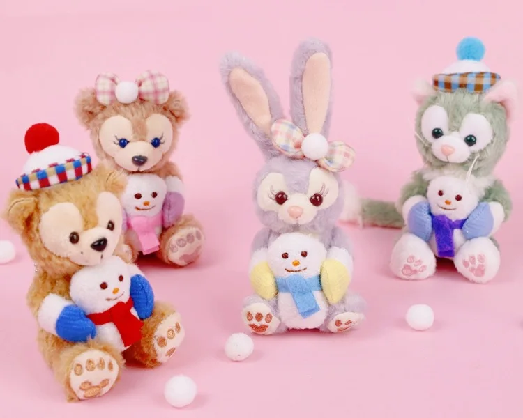 1 шт., новинка, плюшевые игрушки Duffy Bear, друзья, стеллалу, снеговик, балет, кролик, Маленькая подвеска, 10 см, 4 вида, WJ01