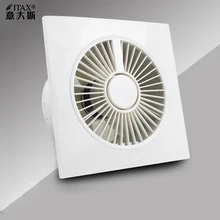 Бытовой вытяжной вентилятор бытовой ванная комната стекло окна Тип вентиляции стены Круглый Мощный бесшумный тонкий ITAS9917A