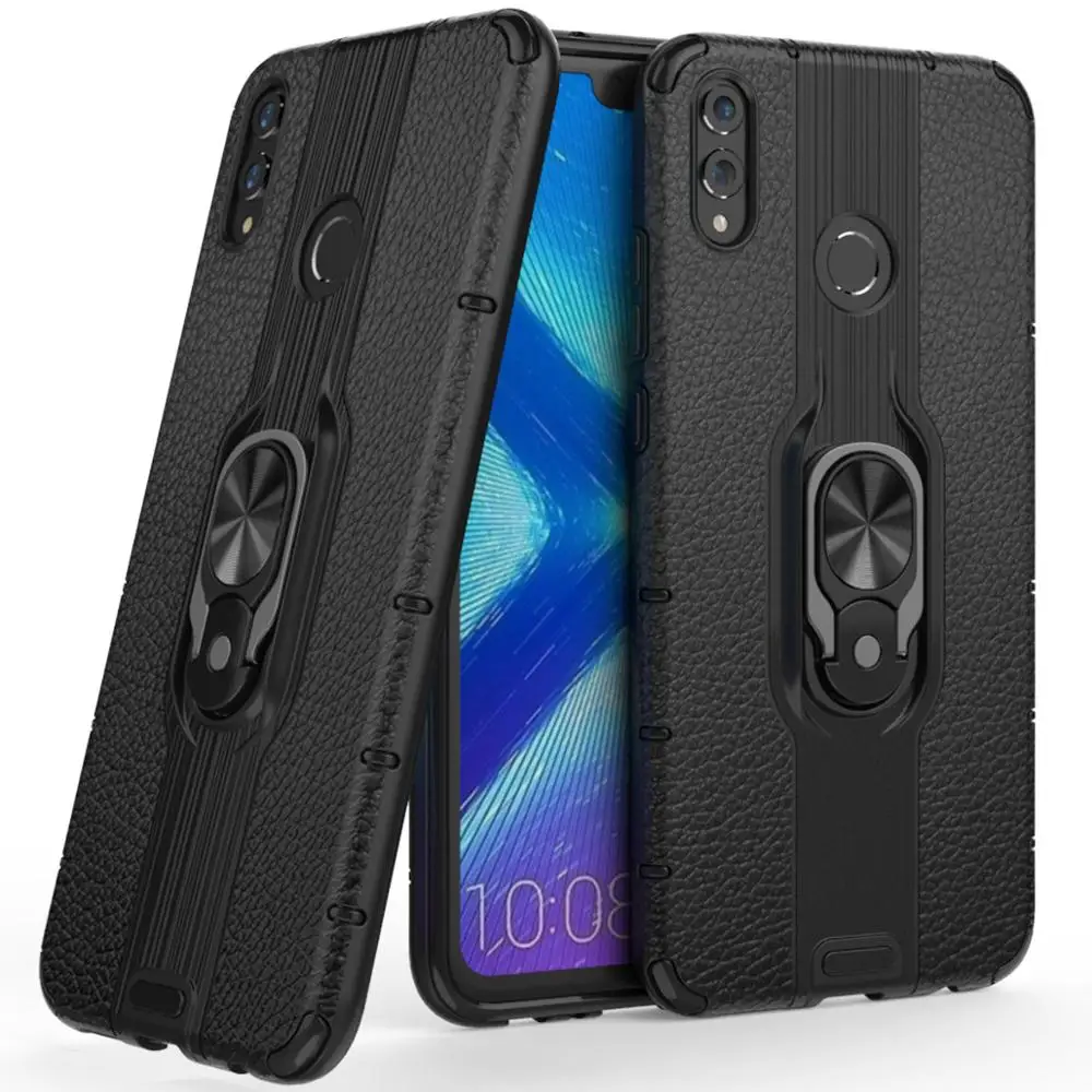 

Shockproof Case For Huawei Honor 8X Armor Cover Magnetic Holder Ring Back Case For Honor 8X 8 x Stand Shell bumper