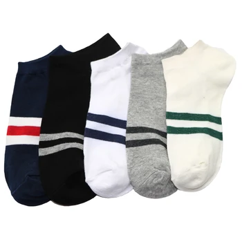 

3Pairs/lot Casual Sports Men's Socks Spring Summer Breathable Striped Ankle Socks for Men No Show Short Socks Comfortable Meias