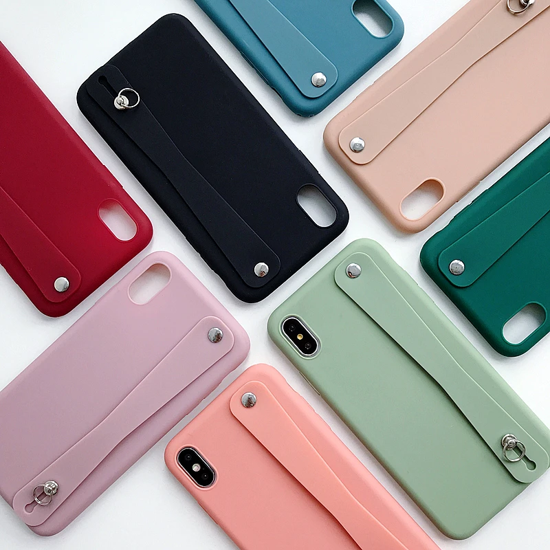 Простой мягкий силиконовый чехол-держатель для iphone 11 Pro max XR X XS MAX 7 8 6 6S plus с