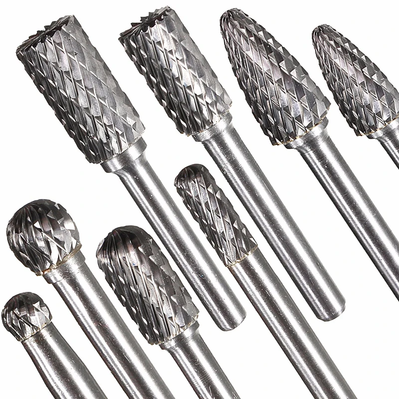 

8Pcs Shank Double Cut Tungsten Steel Rotary File Bit Set For Die Grinder Carving