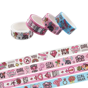 

Ransitute R1192 Feminist Girl Power Washi Tapes Life Stationery Decorative Adhesive Scrapbooking DIY Paper Office Stickers
