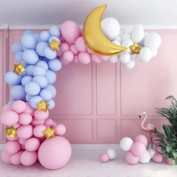 

120pcs Macaroon Balloon Garland Arch Kit Pastel Pink Blue White Foil Gold Balloons Birthday Wedding Baby Shower Party Decoration