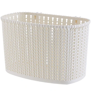 

Bathroom Rattan Hanging Basket Multi-Function Kitchen Storage Basket with Hook Wall-Mounted Bath Basket