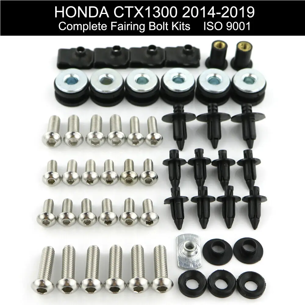 

For Honda CTX1300 2014-2019 Complete Full Fairing Bolts Kit Clips Screws Stainless Steel CTX 1300 2014 2015 2016 2017 2018 2019