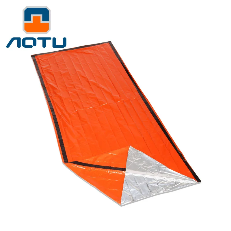 Открытый аварийный спальный мешок для выживания 213*91 см тепловой мешок, 90% сохранение тепла для сохранения тепла в чрезвычайных условиях