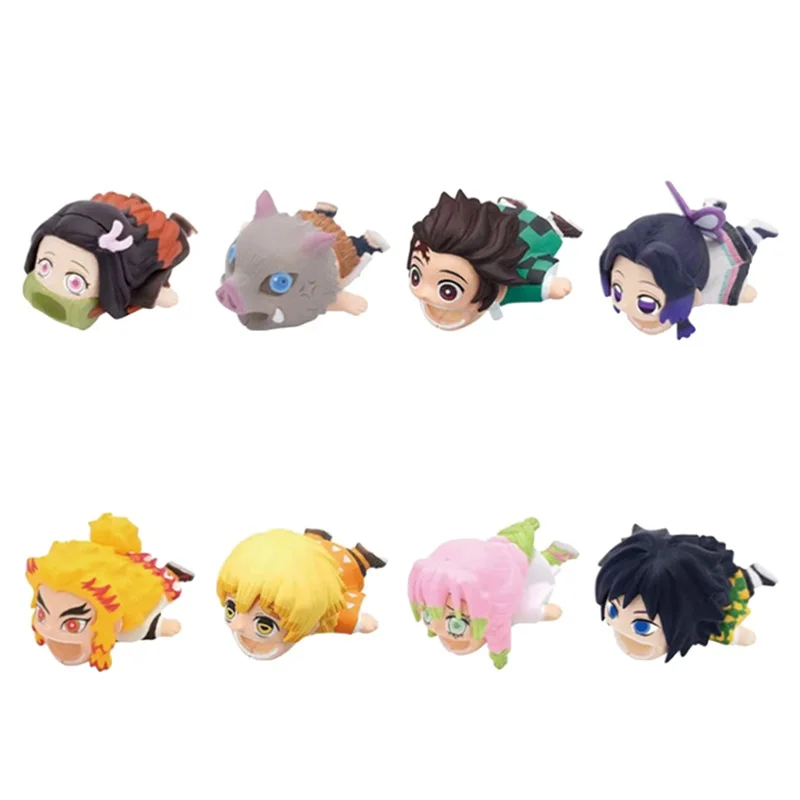Anime Demon Slayer Charging Cable Protector Cover For Mobile Phone USB Data lines Cute Cartoon Portable Case | Электроника