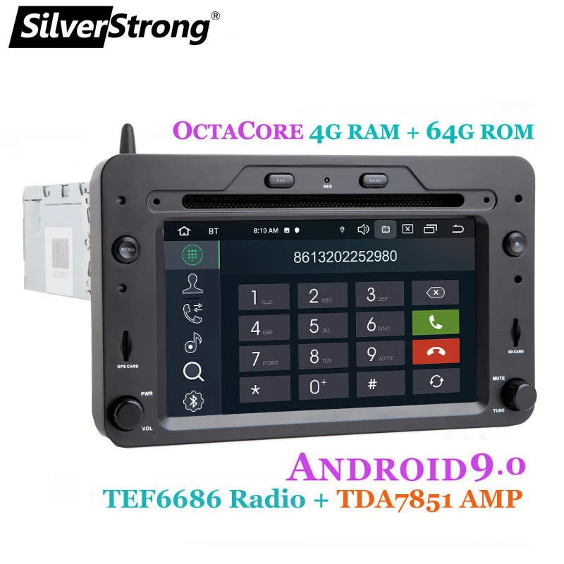 Excellent SilverStrong Android9.0 Car DVD for Alfa Romeo 159 Spider Brera 159 Car Radio GPS For Romeo with 4G+32G option 3