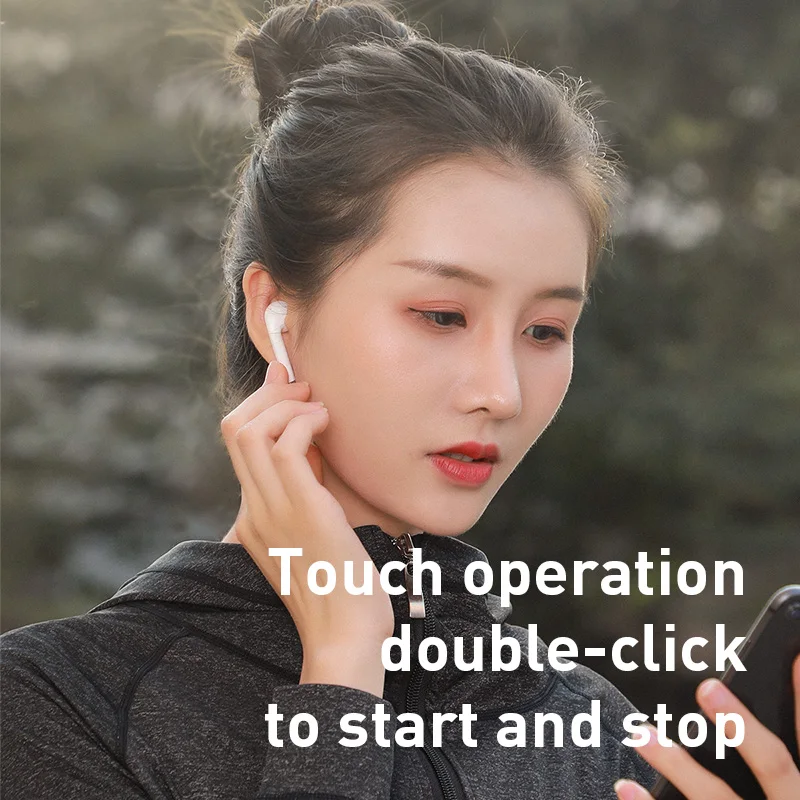 Baseus W04 TWS Bluetooth Earphone True Wireless 5.0 Headphone Stereo Sports Headset For Phone Mini Earbuds With Charging Box