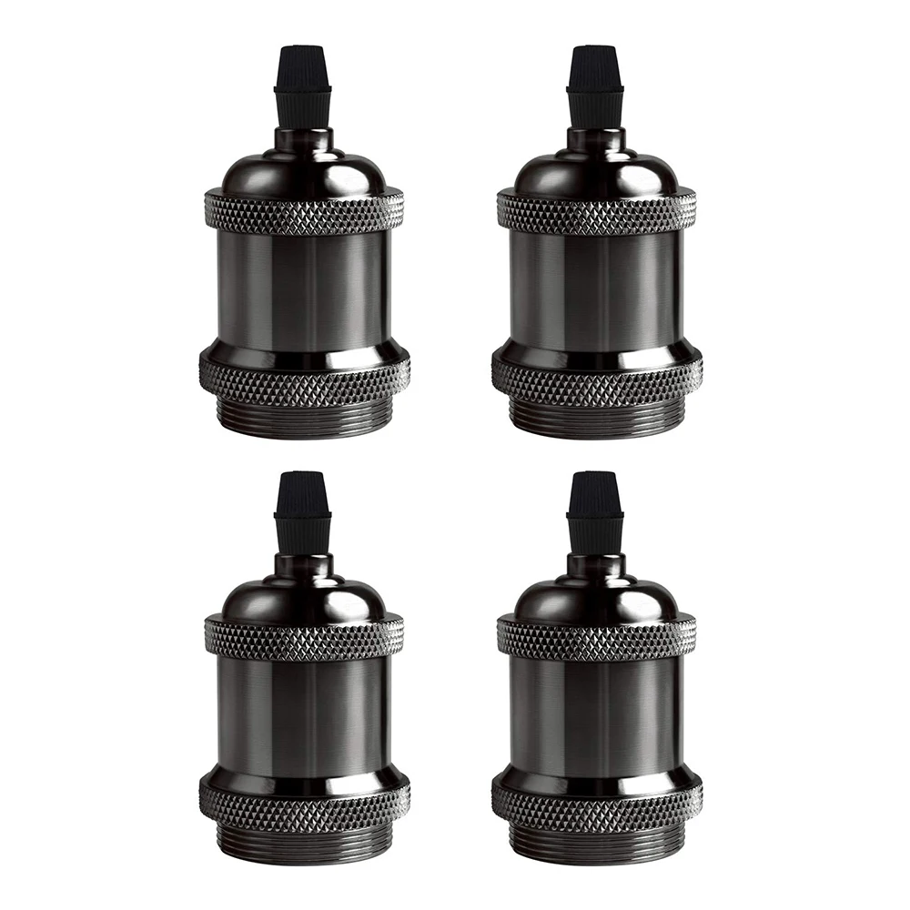 4pcs Black Винтаж ламповый патрон E26 E27 базы светодиодный светильник держатель установки для того чтобы подвесной светильник s промышленного ретро держатель лампы edison настенный светильник D30 - Цвет корпуса: 4pcs Black