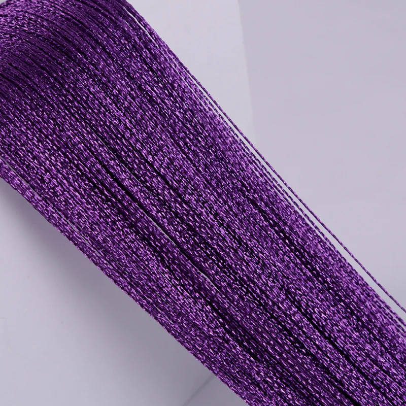 Новая однотонная струнная занавеска 100*200 см, свадебные декоративные занавески, высокое качество, занавески для окон в помещении, Классические оконные жалюзи для магазина - Цвет: Фиолетовый