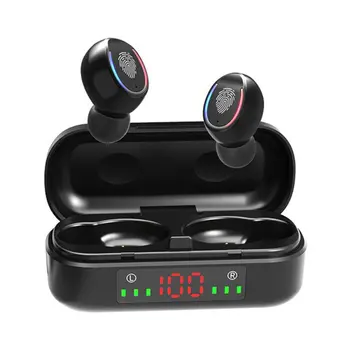 

V9 Wireless Headset 5.0 Double Ear With Charging Case Headset With Digital Display Headphones In-ear Earbuds