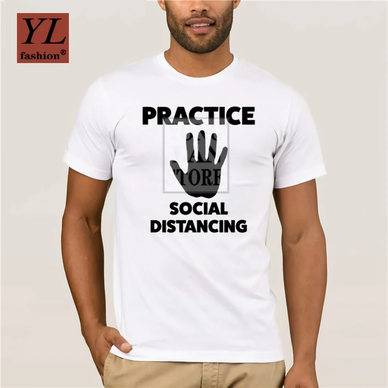 

2020 Summer Fashion Street Short Sleeve T Shirt Practice Social Distancing t shirt