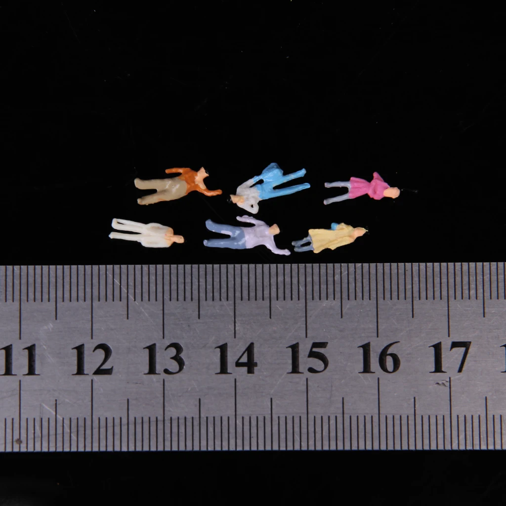 Pack of 100 People Figurines Model Trains Architectural 1 50 Scale Painted Figures Sitting and Standing People for Miniature