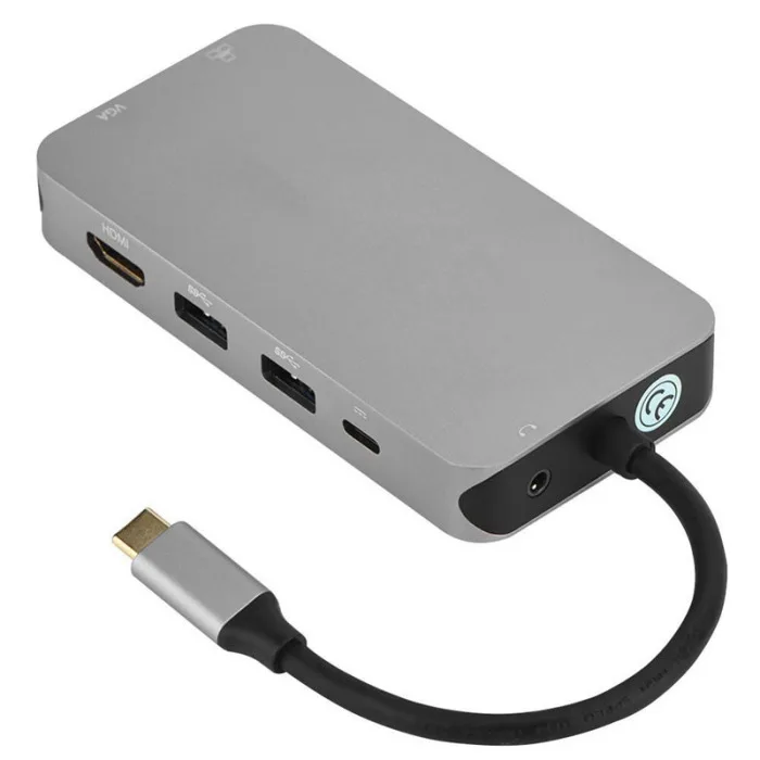 Тип-c к RJ45 VGA HDMI концентратор PD аудио адаптер конвертер для ПК компьютер PUO88