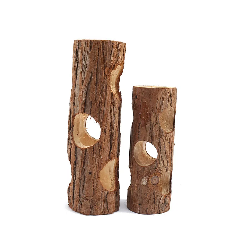 

pet toy Solid Wood Pipeline Bird Platform Solid Wood Rabbit Molar Cat and Dog Toy Tree Barrel
