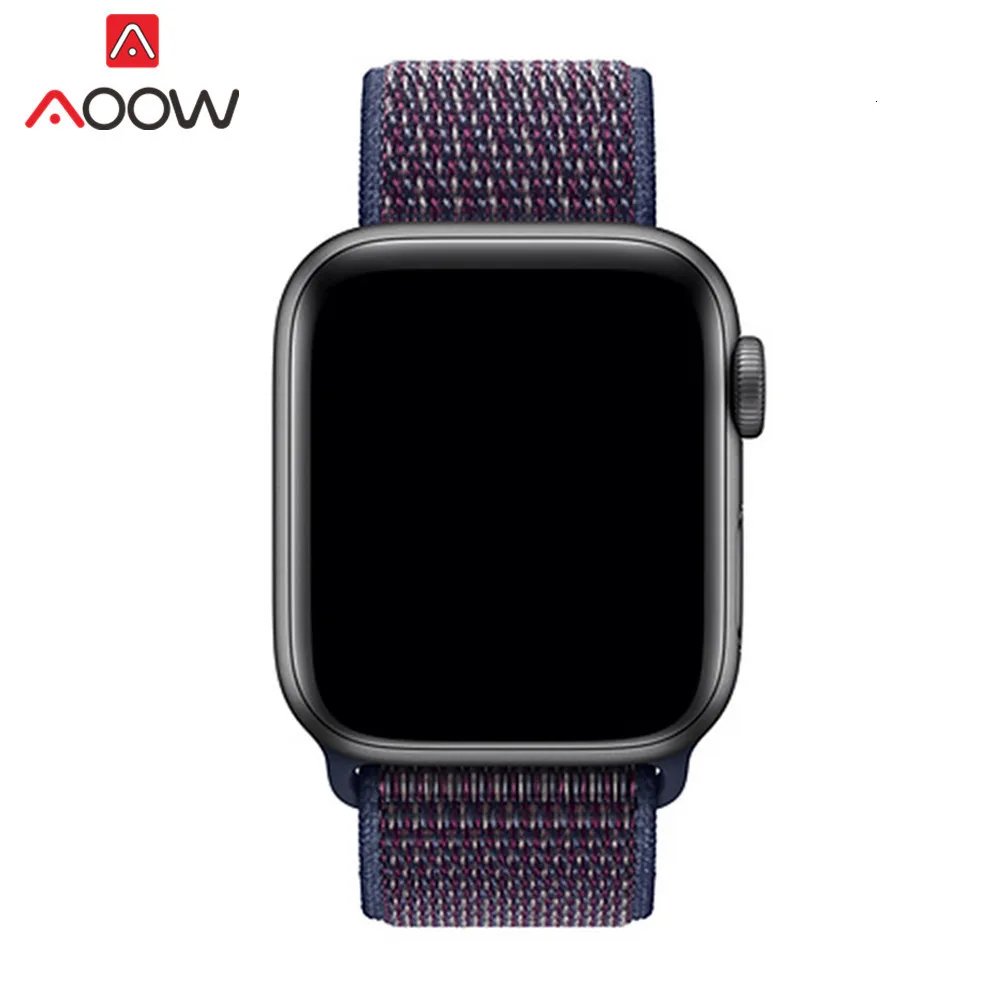 Цветной нейлоновый ремешок для часов Apple Watch 38 мм 42 мм 40 мм 44 мм тканый холщовый ремешок на липучке браслет для часов iwatch 1 2 3 4