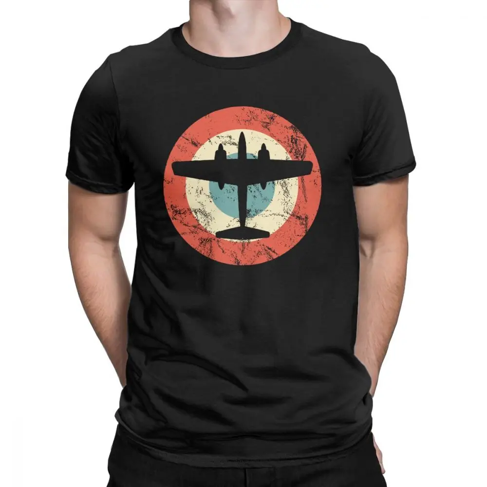 Spitfire Ретро Винтаж реактивный истребитель стрельба самолет пилот футболки мужские хлопковые футболки истребитель WW2 войны футболка с коротким рукавом - Цвет: Черный