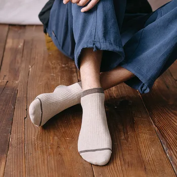 

Men's Socks Cotton Personalized Sweat Absorption Breathable Letter Color Matching Men's Boat Socks