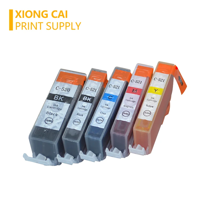5 шт. PGI520 PGI 520 CLI 521 совместимые чернильные картриджи для Canon PIXMA IP3600 IP4600 IP4700 MX860 MX870
