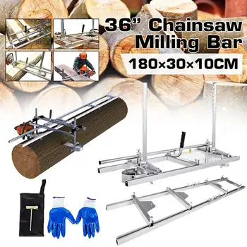

Portable 36" Planking Milling Bar Adjustable Chain Saw Chainsaw Mill Cutting Tool With 1.8m Guide Set