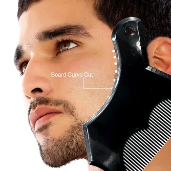 

2019 Beard Shaping Styling Tool Beard Stencil Guide Template Comb for Men Style Lightweight Beard Hair Line Up Edging Tool