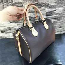 Высококачественная классическая роскошная сумка-тоут, сумки для женщин, холщовые кожаные сумки на плечо, кошелек с регулируемым плечевым ремнем Speedy