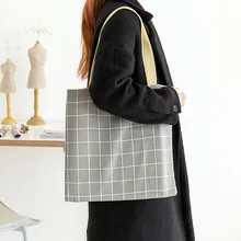 Модная Повседневная Холщовая Сумка на плечо для девушек, популярная женская сумка для покупок из хлопка и льна, новинка