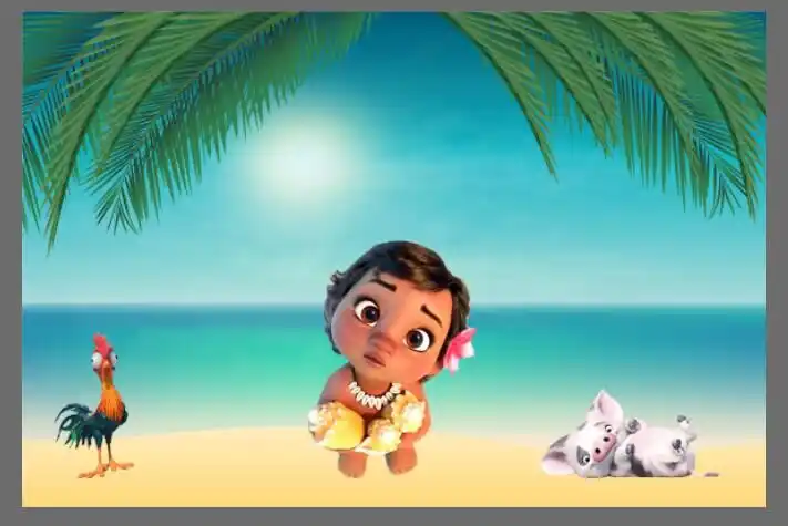 7x5ft Palm Tree Tree Blue Sea Sand Beach Baby Moana Vaiana Pets Custom Photo Studio Backdrop Background Vinyl 2cm X 150cm Background Aliexpress