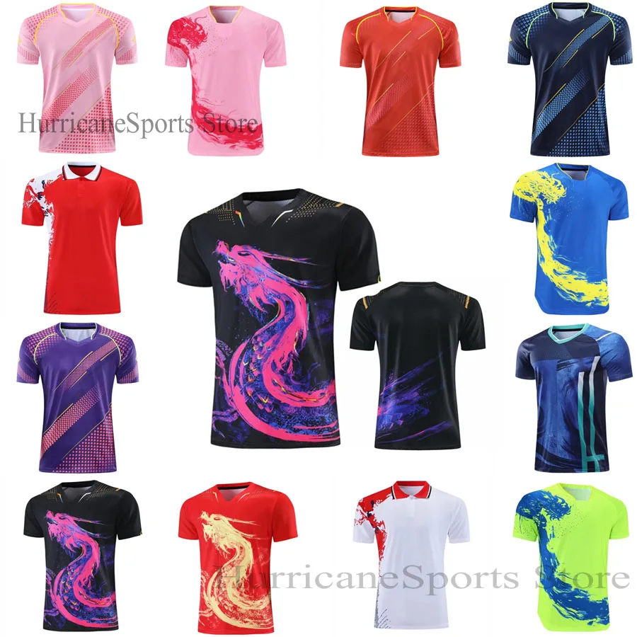 

Latest China Dragon table tennis Jerseys Men Women Child China ping pong Game Shirts Table tennis clothes badminton t Shirts