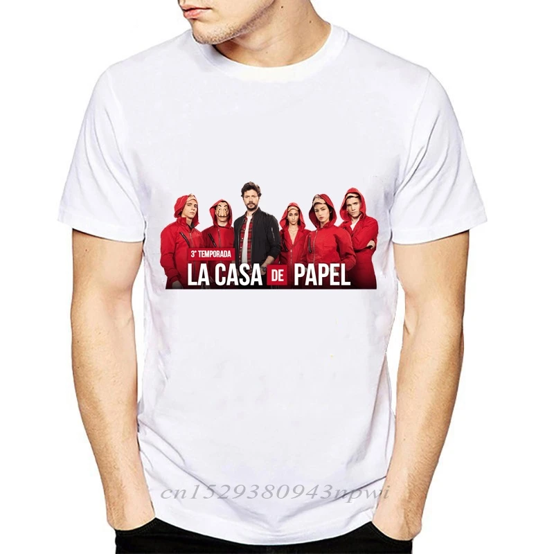 Забавный дизайн в интернет-магазине La Casa De Papel футболка деньги Heist Camisetas ТВ