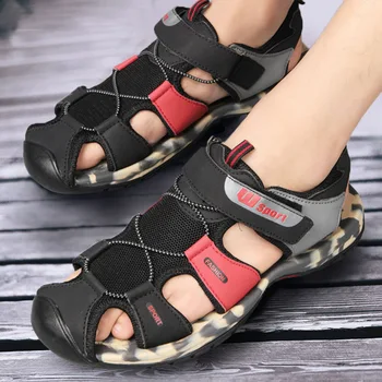 

2020 Summer New Men's Sandals Breathable Non-slip Leather Men's Shoes Fashion Casual Sandals Beach Shoes Massage Men's Sandals