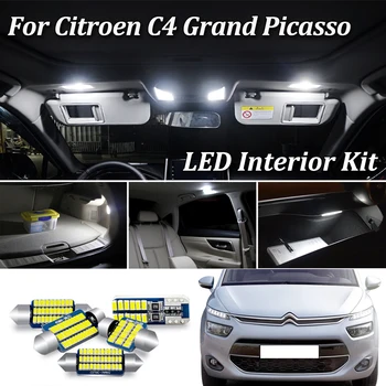 

100% White Canbus Error Free For Citroen C4 Picasso / C4 Grand Picasso LED interior indoor Dome Map light Kit (2007-2020)