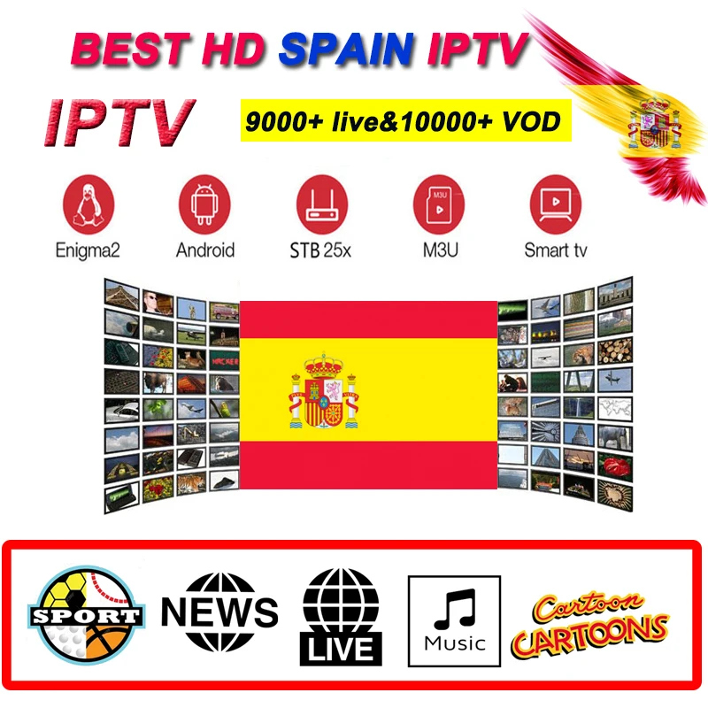 World dazn IPTV m3u subscription 1Year for portugal Spain France Italy US Adutch Iptv for Smart TV Android TV Box danz h96max