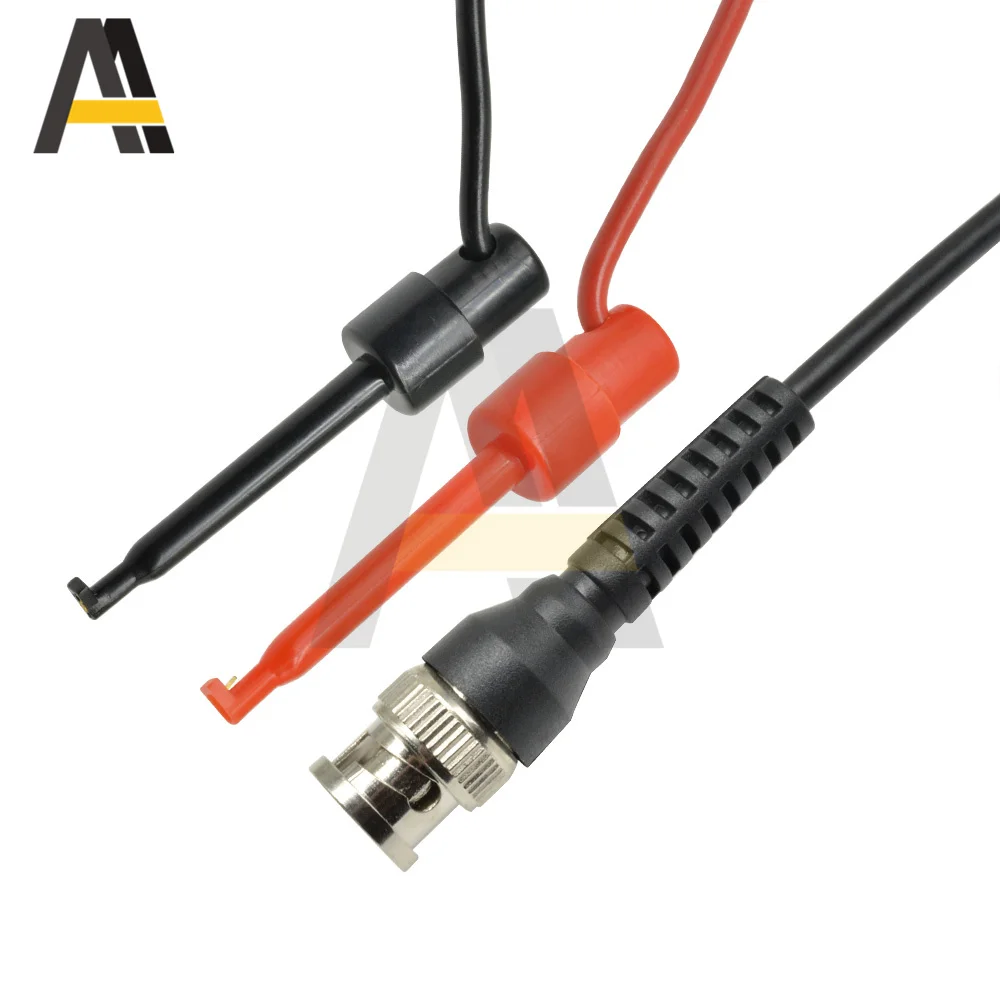 BNC Male Plug Q9 to Dual Hook Clip Test Probe P1007 P1011 Cable Leads 120CM With 2 Probes 500V Test Hook Oscilloscope Accessorie oscilloscope probe,test probe lead cable