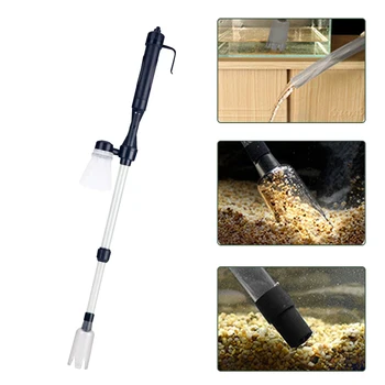 

2020 Aquarium Battery Syphon Operated Fish Tank Vacuum Gravel Water Filter Clean Siphon Filter Cleaner Fish Tank Tools Aquarium