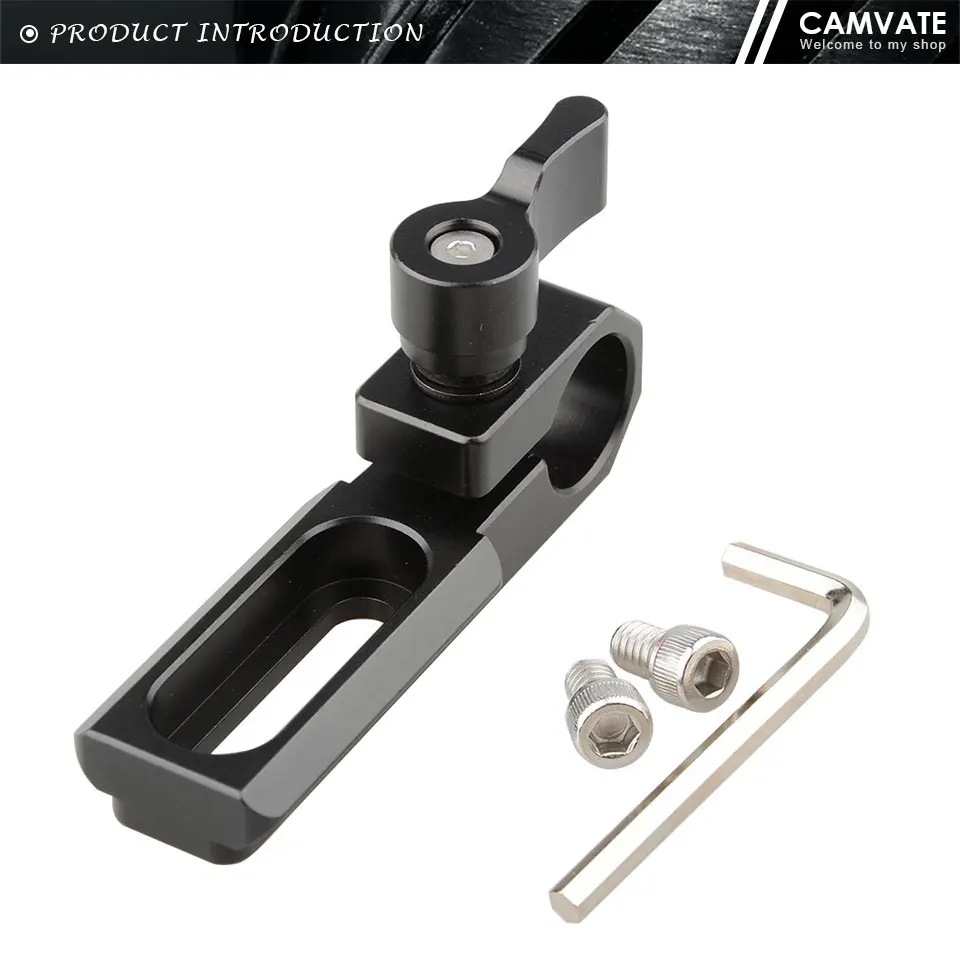 Camera universal Standard Single 15mm Rod Clamp With NATO Safety Rail &1/4"-20 S